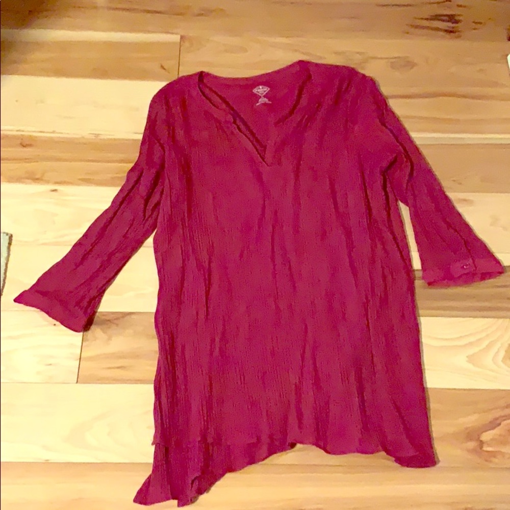 3/4 length sleeve St John’s Bay Tunic, XL